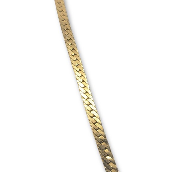 Vintage Gold Tone Chain Necklace Pastel Enamel Zig Zag Wave Design 1980s - Picture 4 of 6